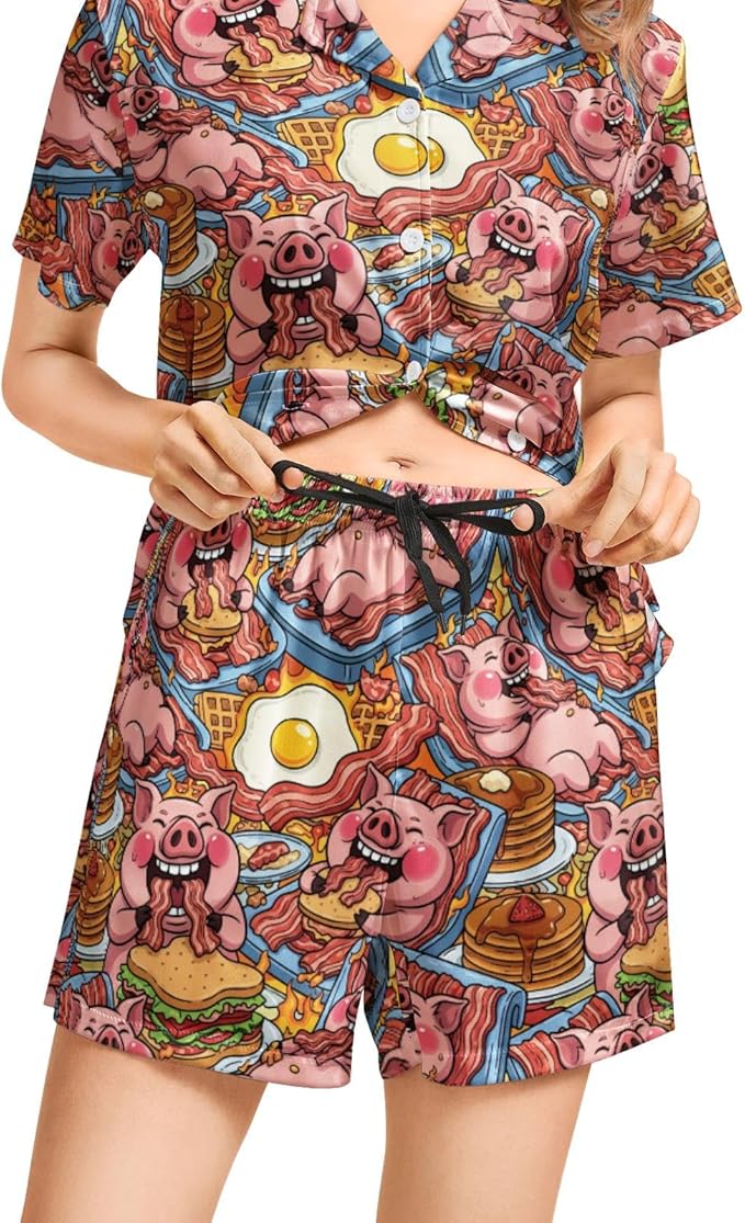 Women's Pajama Set - Short Sleeve - 2 Piece