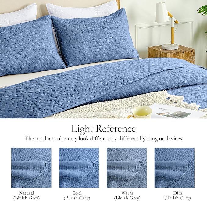 Microfiber Quilt Set - King - 3 Piece
