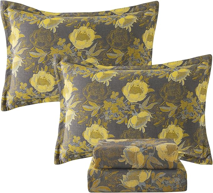 100% Cotton Bed Sheet Set - Queen - 4 Piece