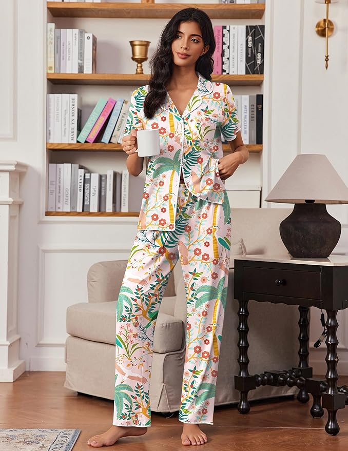 Women's Pajama Set - Short Sleeve - 2 Piece