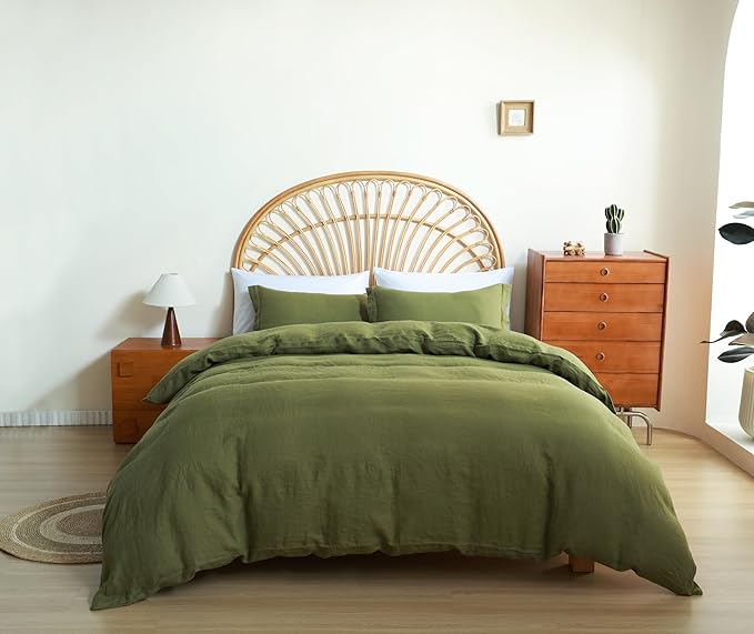 Linen Duvet Cover Set - Full - 3 Piece