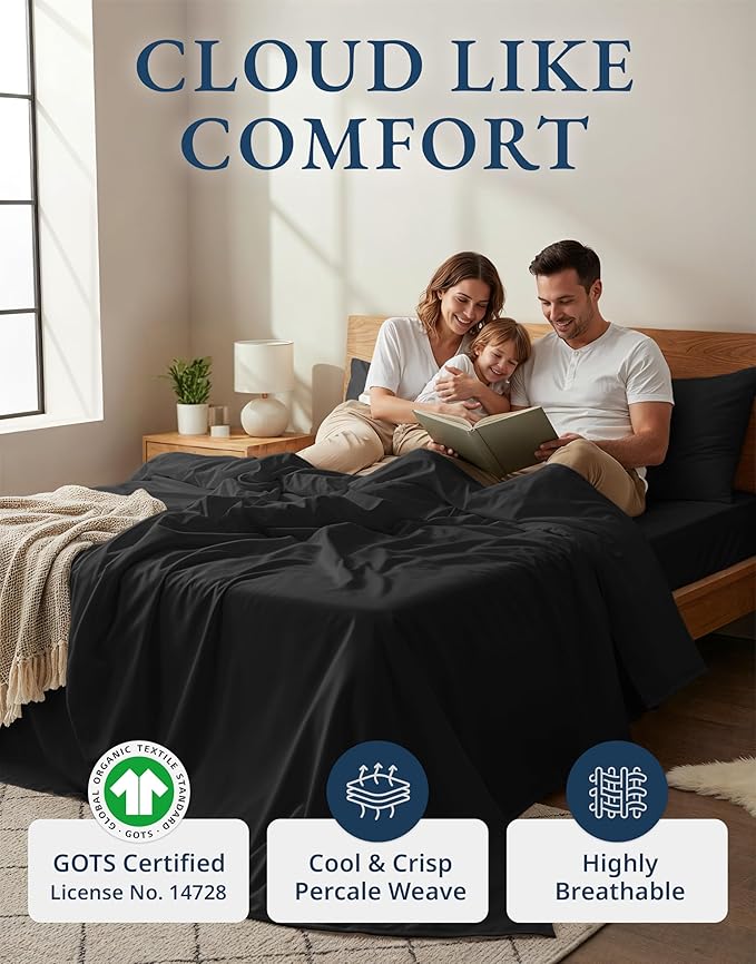 Linen Bed Sheet Set - California King - 4 Piece