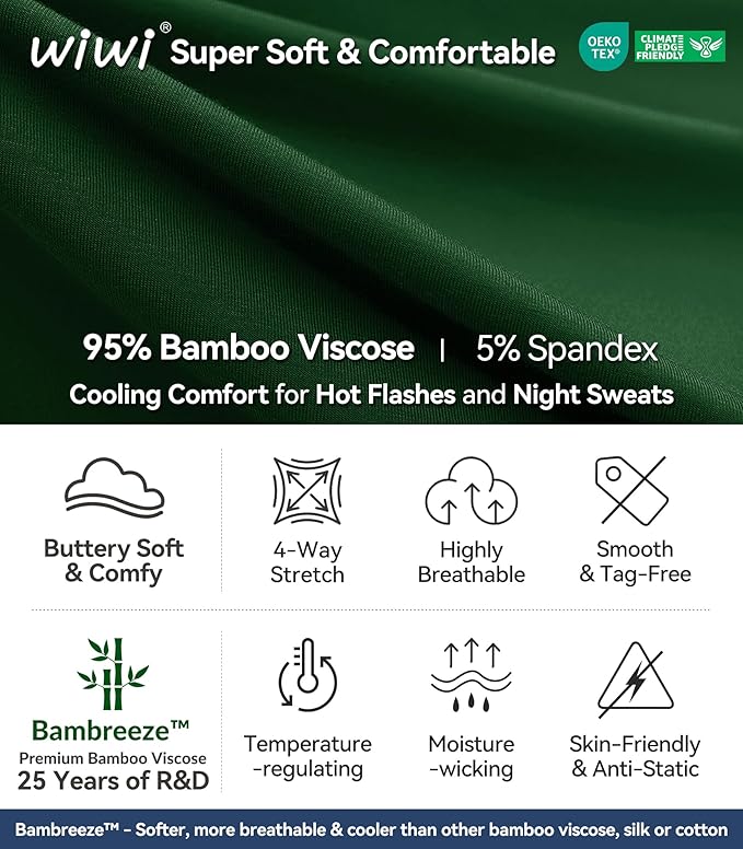 Bamboo Cooling Shorts Pajama Set - Short Sleeve - 2 Piece
