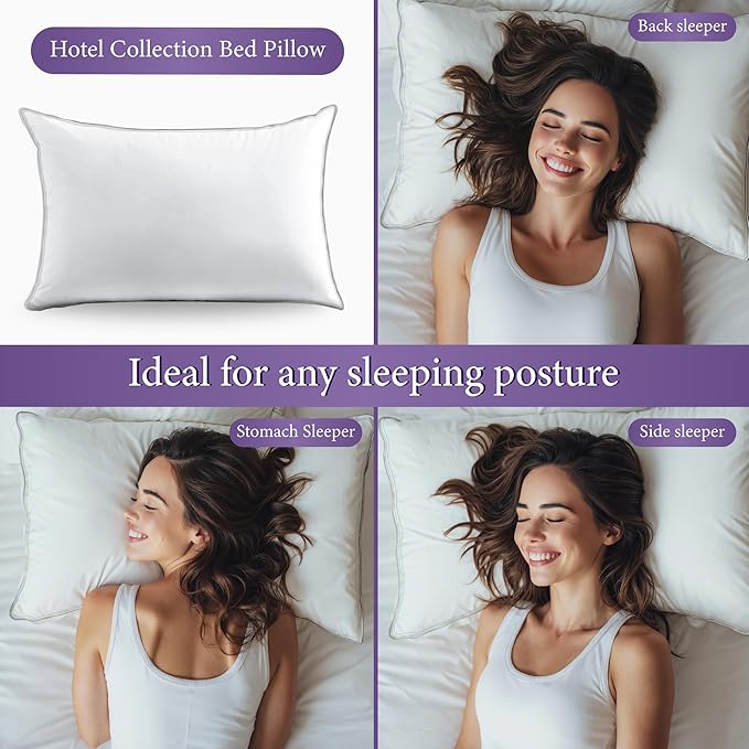 100% Cotton Hypoallergenic Bed Pillow - King - 2 Piece