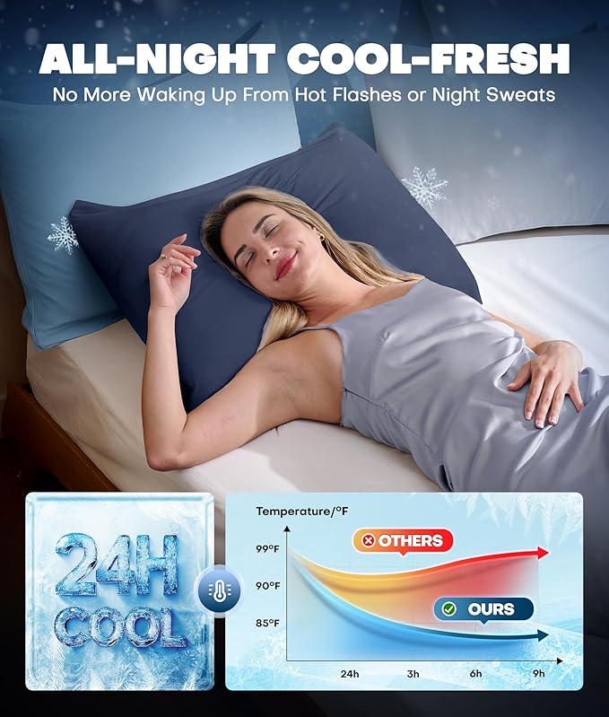 Cooling Pillowcase Set - Queen - 2 Piece