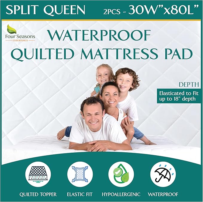 Waterproof Mattress Protector - Queen - 2 Piece
