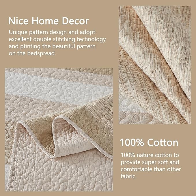100% Cotton Bedding Set - Queen - 3 Piece