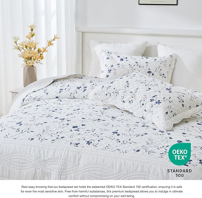 100% Cotton Bedding Set - California King - 3 Piece