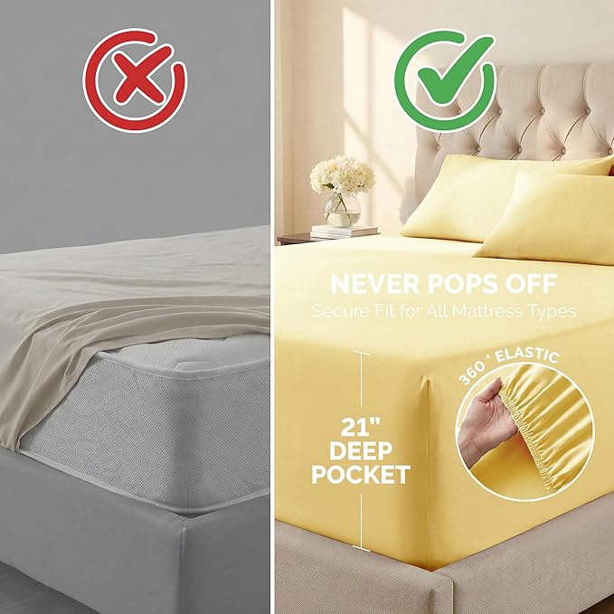 Microfiber Bed Sheet Set - California King - 6 Piece