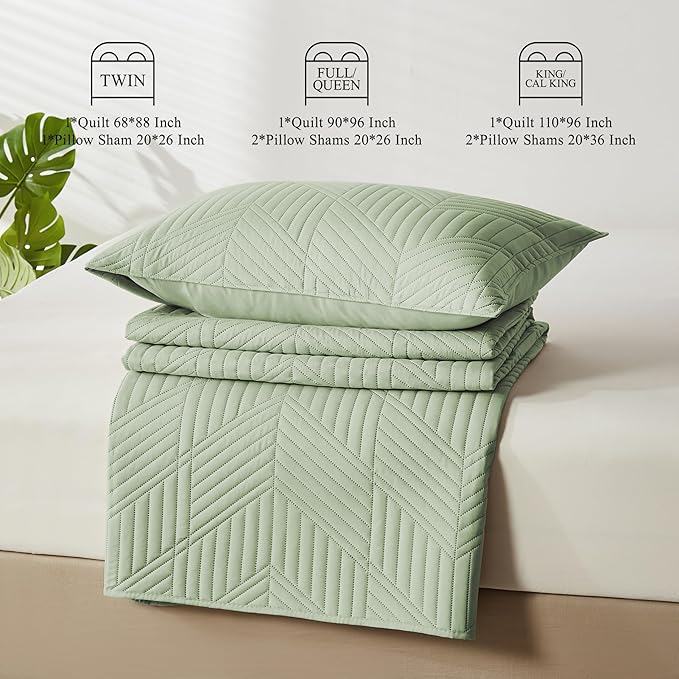 Microfiber Quilt Set - Twin