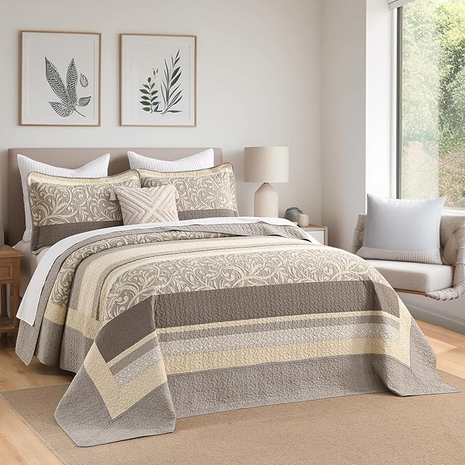 100% Cotton Bedding Set - Queen - 3 Piece