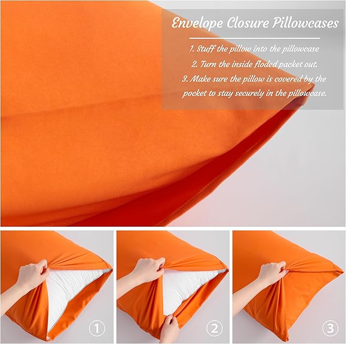 Microfiber Pillowcase Set - Queen - 20 x 30 in - 2 Pack