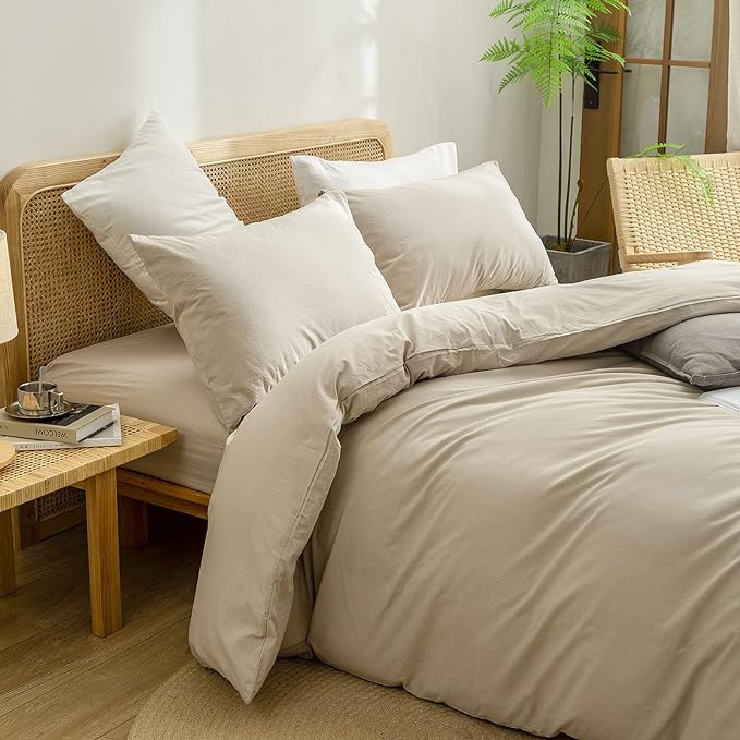 Linen Duvet Cover Set - King - 3 Piece
