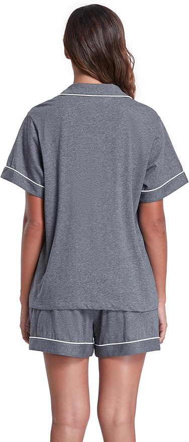 100% Cotton Pajama Set - Short Sleeve - 2 Piece
