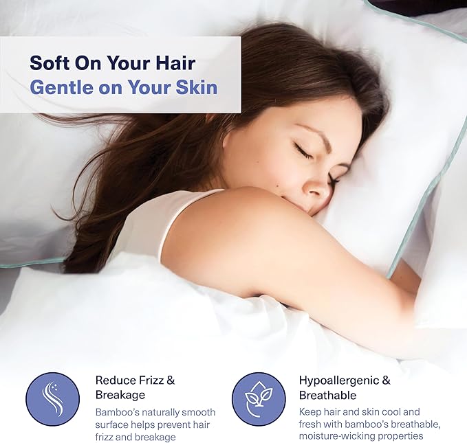 Bamboo Cooling Pillowcase Set - Queen - 2 Piece