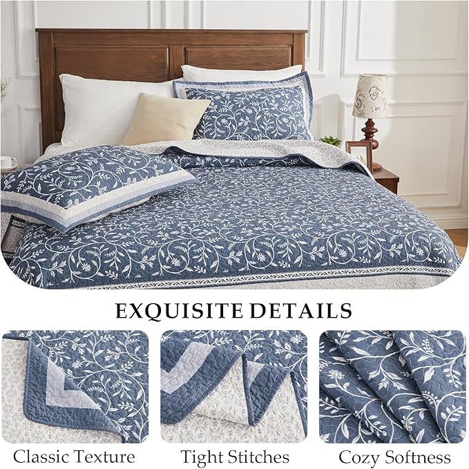 100% Cotton Bedding Set - Queen - 3 Piece