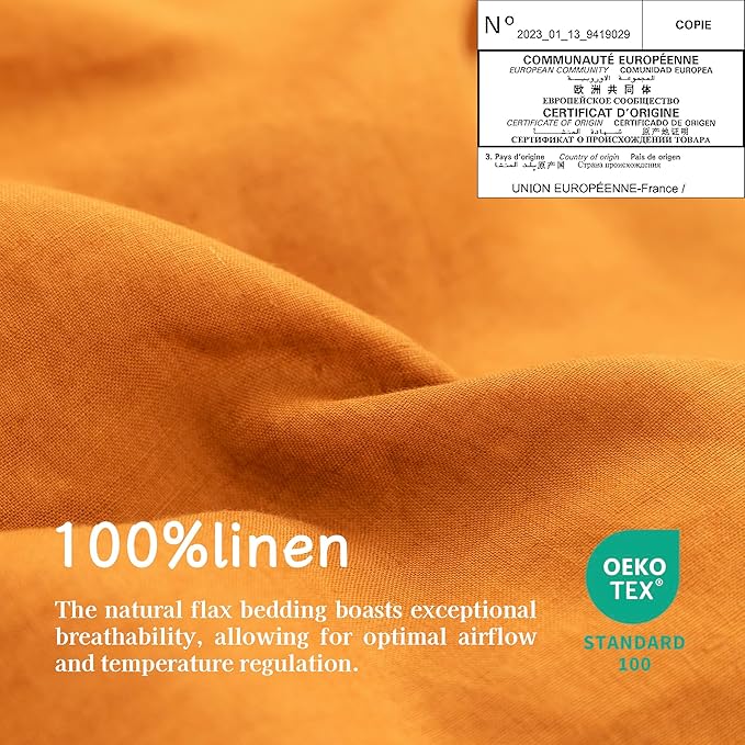 Linen Bed Sheet Set - California King - 4 Piece