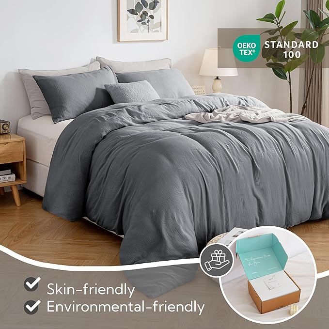 Linen Duvet Cover Set - Twin - 2 Piece