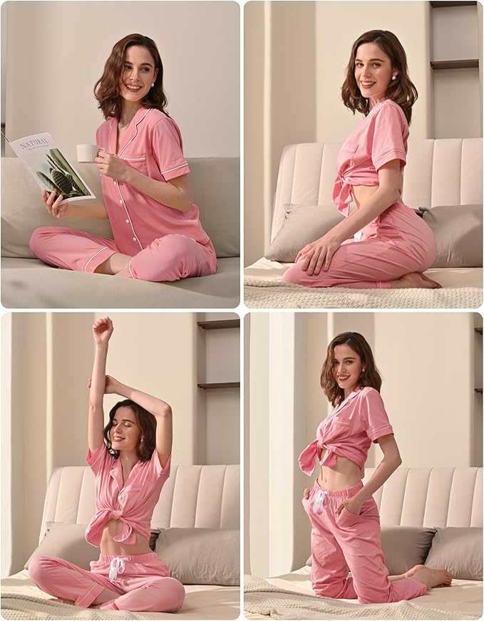 Women's 100% Cotton Pajama Set - 2 Piece
