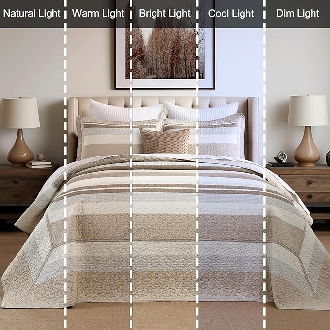 100% Cotton Bedding Set - King - 3 Piece