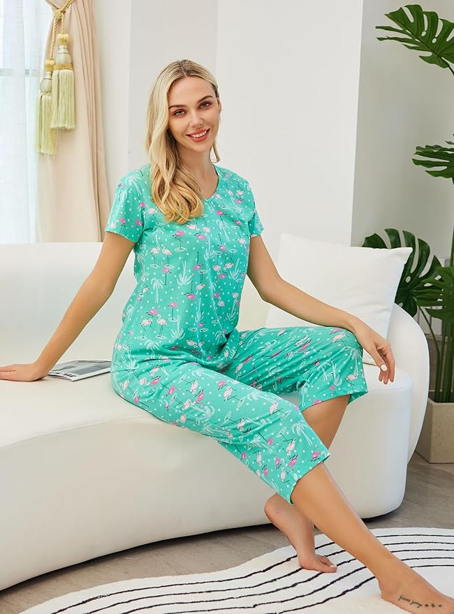 Women's Capri Pajama Set - 2 Piece