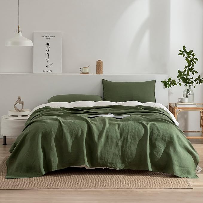 Linen Bed Sheet Set - Twin - 3 Piece