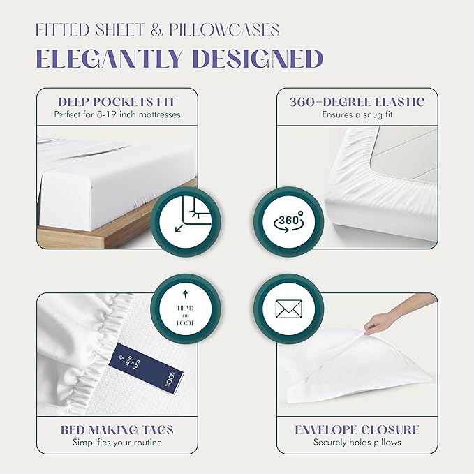 Linen Cooling Bed Sheet Set - California King - 4 Piece