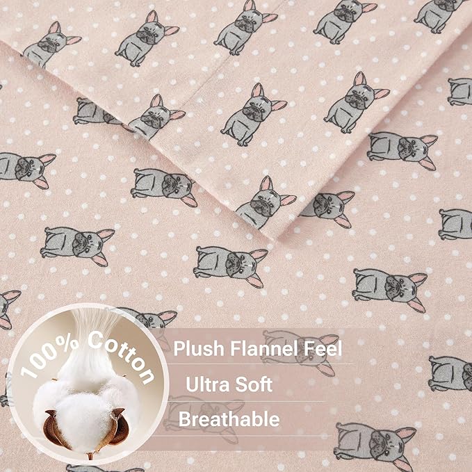 100% Cotton Bed Sheet Set - Full - 4 Piece