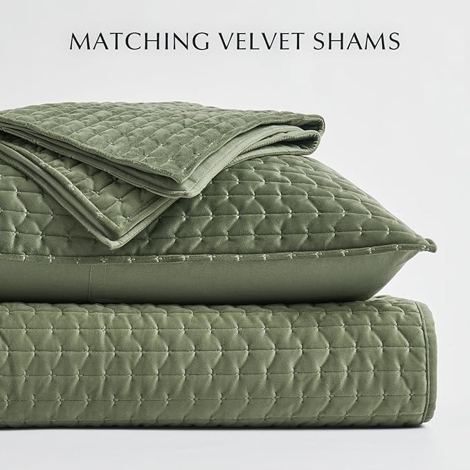 Velvet Quilt Set - King - 3 Piece