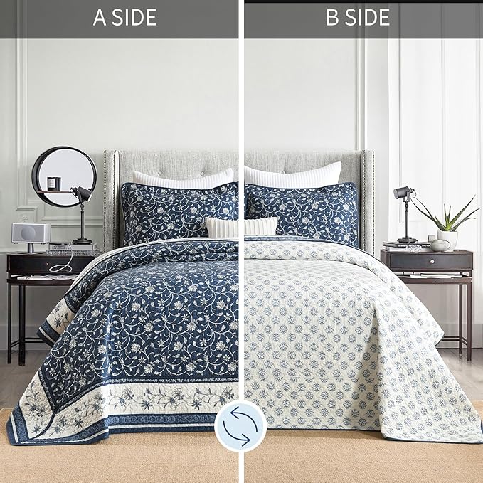 100% Cotton Bedding Set - California King - 3 Piece