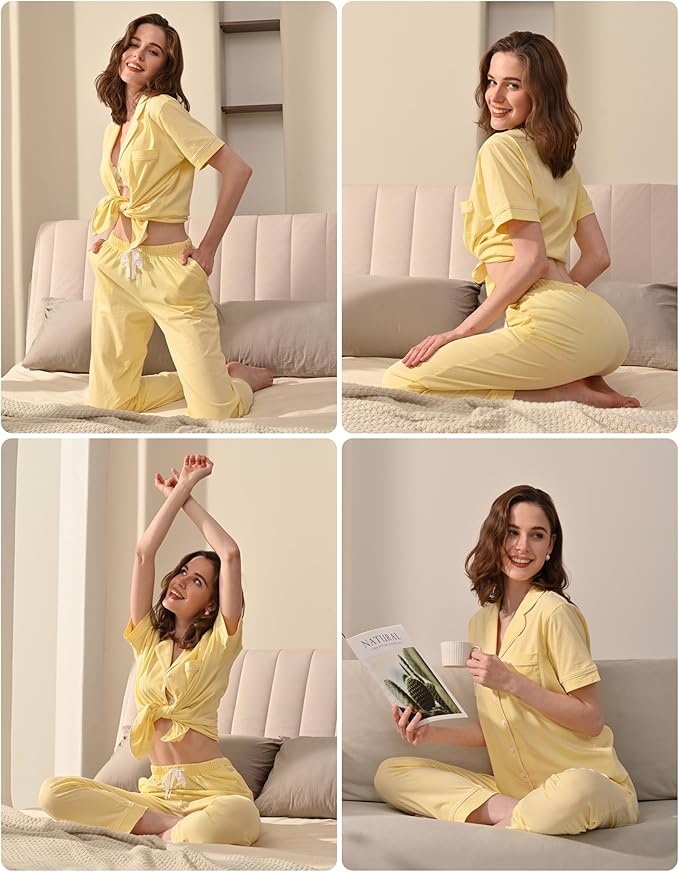 Women's 100% Cotton Pajama Set - 2 Piece