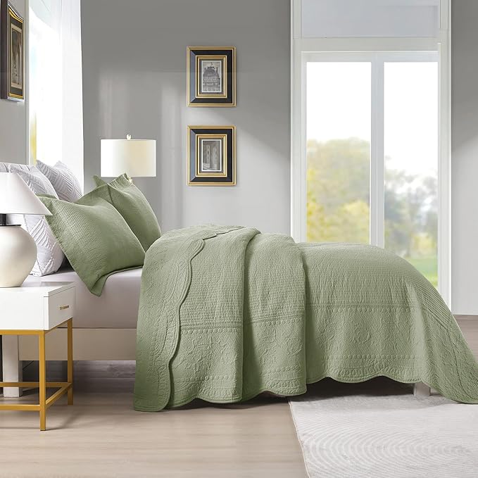 100% Cotton Quilt Set - Queen - 3 Piece