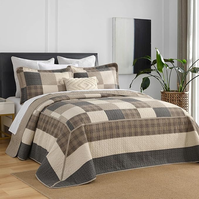 100% Cotton Bedding Set - King - 3 Piece