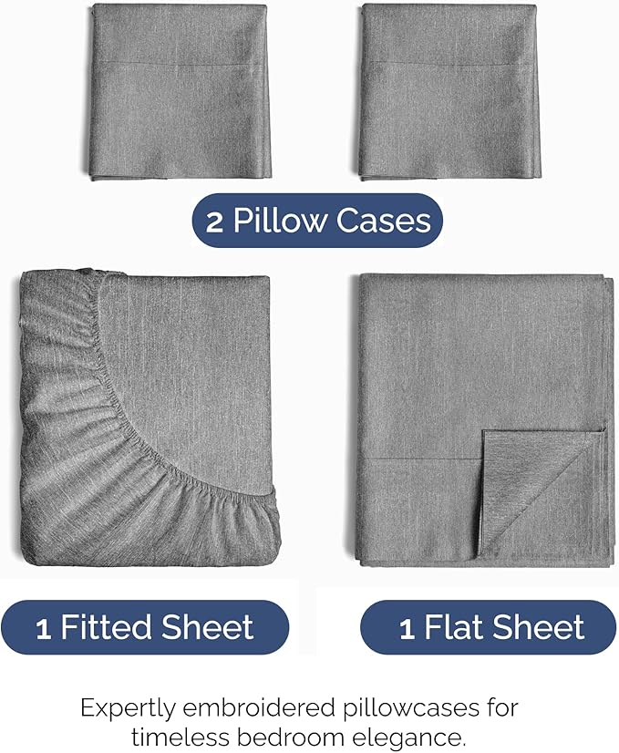 Cooling Bed Sheet Set - King - 4 Piece