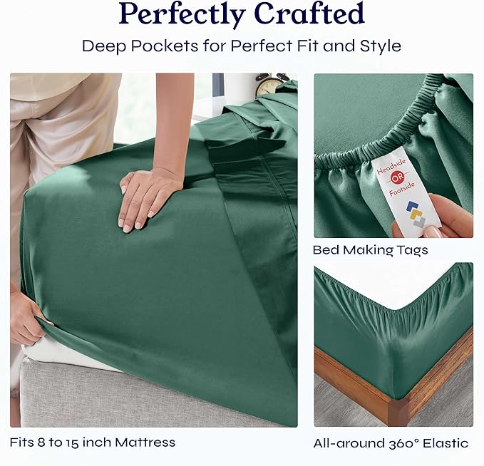 100% Cotton Bed Sheet Set - Twin XL - 3 Piece