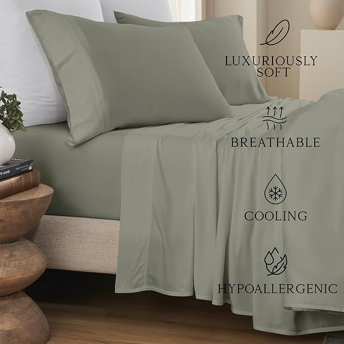 Bamboo Cooling Bed Sheet Set - Split King