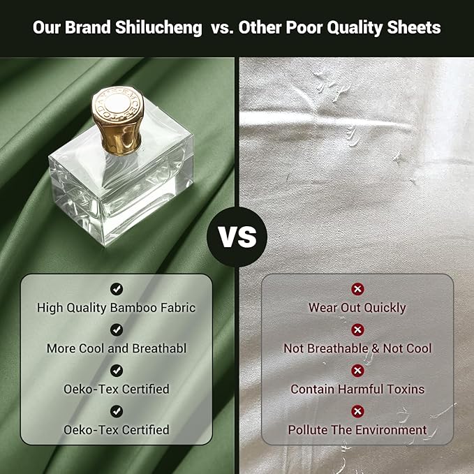 Bamboo Cooling Bed Sheet Set - King - 4 Piece