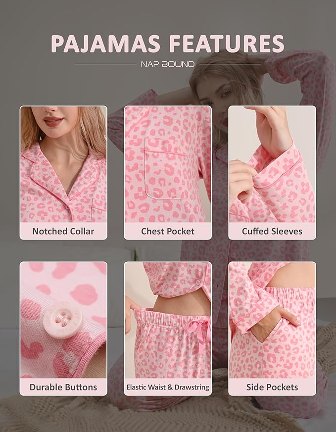 Women's 100% Cotton Pajama Set - Long Sleeve