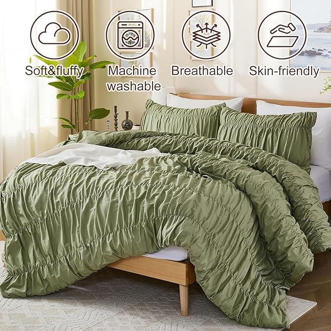 100% Cotton Comforter Set - Queen - 3 Piece