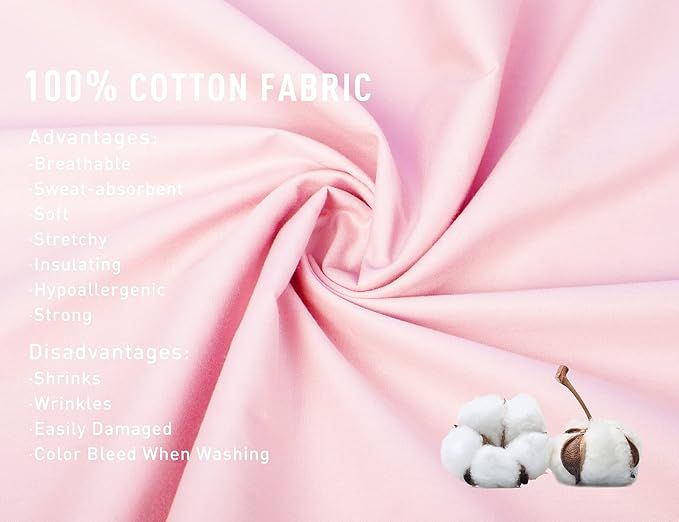 100% Cotton Pillowcase - 21 x 54 in