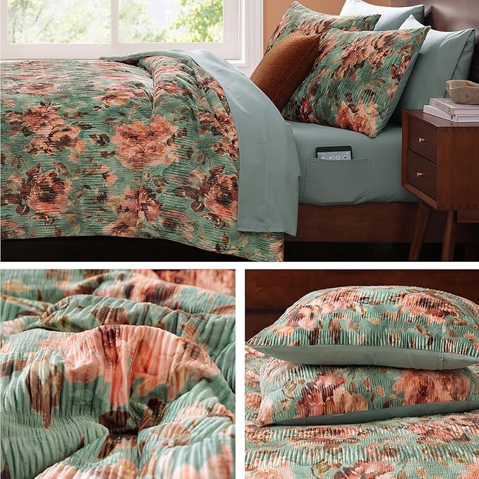 Velvet Comforter Set - King - 7 Piece