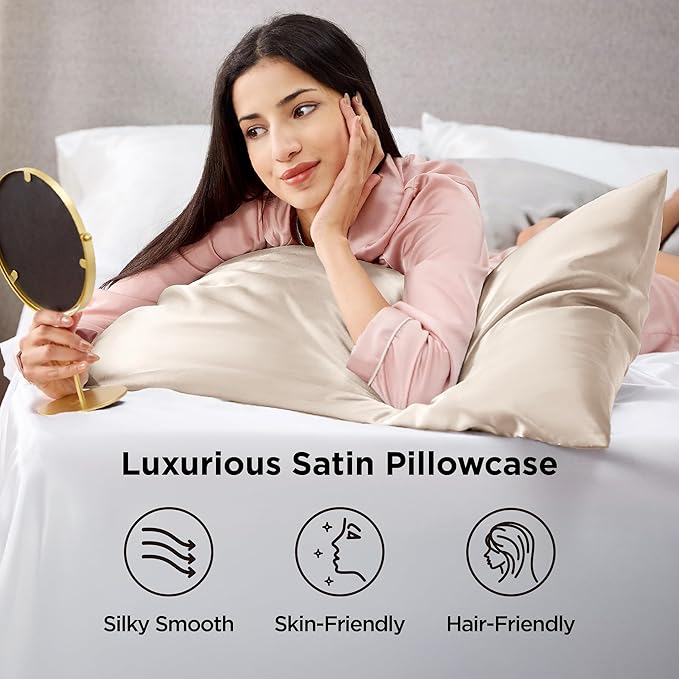 Satin Pillowcase Set - Queen - 20 x 30 in - 4 Pack