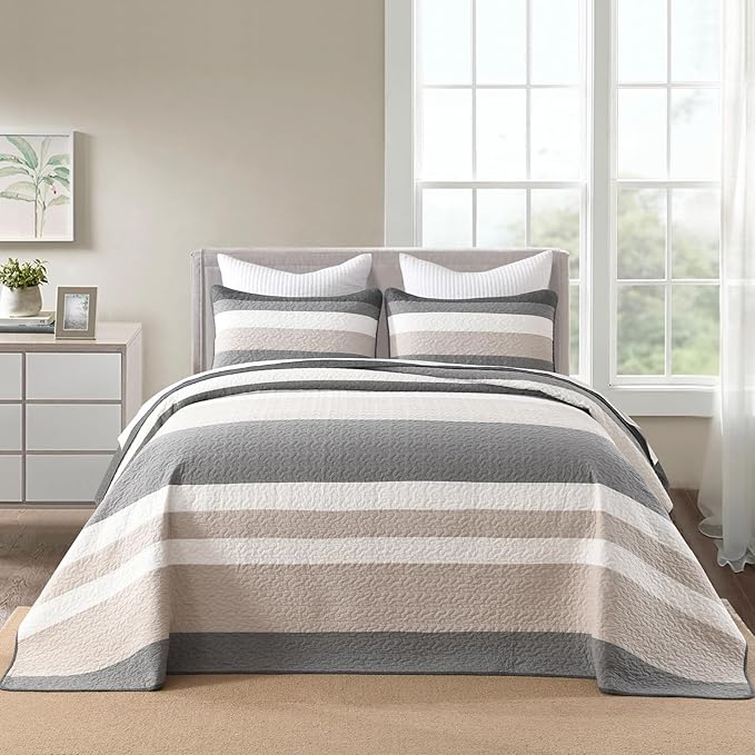 100% Cotton Bedding Set - King - 3 Piece