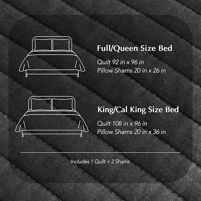 Quilt Set - King - 3 Piece