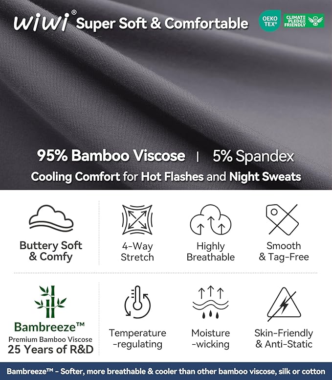 Women's Bamboo Cooling Pajama Set - Short Sleeve - 2 Piece