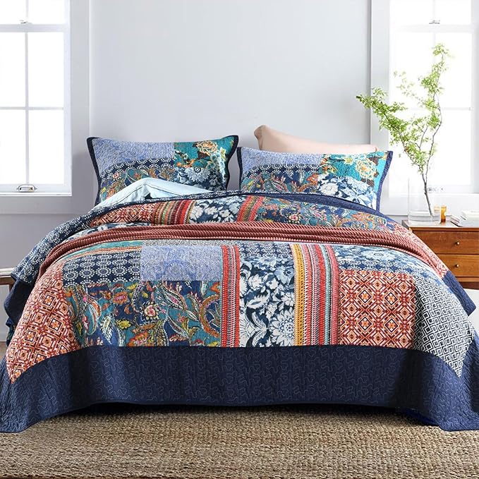 100% Cotton Quilt Set - Queen