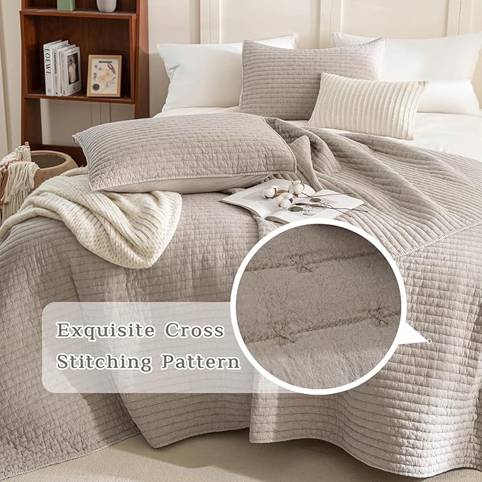 Linen Bedding Set - King - 3 Piece