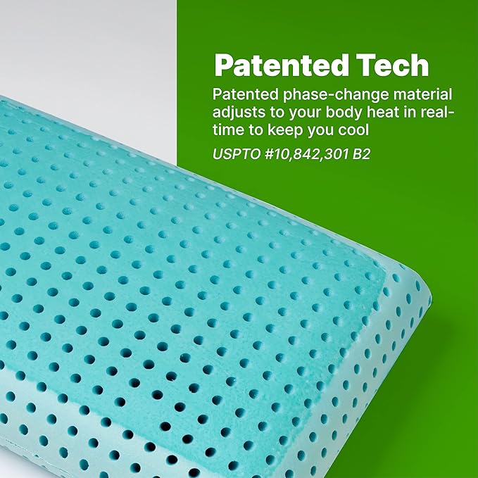 Memory Foam Cooling Bed Pillow - Queen - 2 Pack