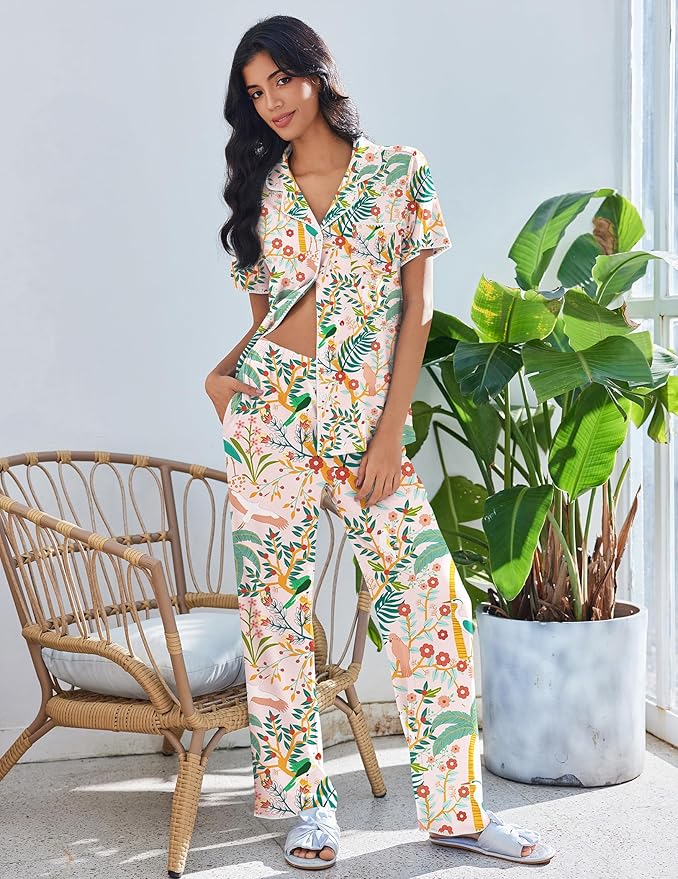 Women's Pajama Set - Short Sleeve - 2 Piece