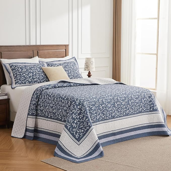 100% Cotton Bedding Set - King - 3 Piece